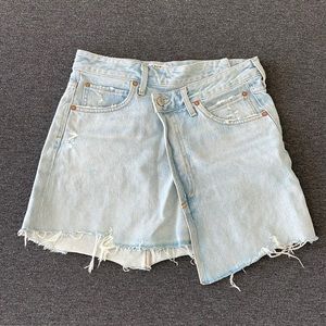 Agolde Criss-across Denim Skirt | Size 25